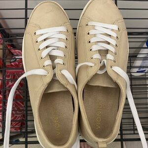 Vionic gold sparkle Sneakers with White Laces